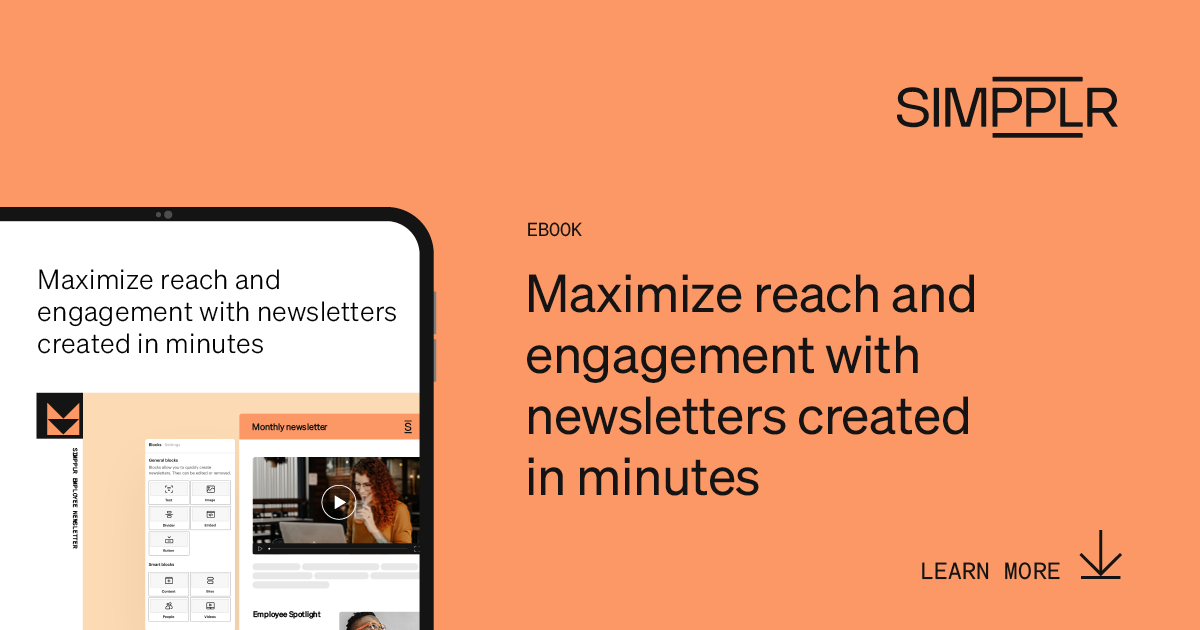 Simpplr eBook on newsletters