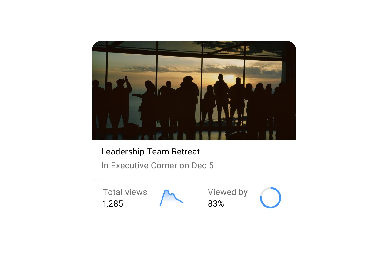 Modern intranet - announcement for team retreat