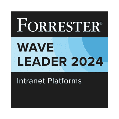 Simpplr modern intranet- Forrester Wave Intranet Platforms Leader 2024 logo