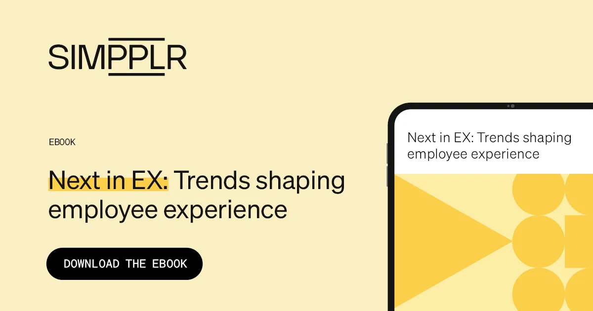 Employee development plan - link to Simpplr eBook on EX trends