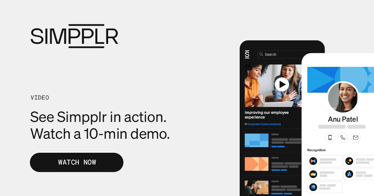 Simpplr product release spotlight - Simpplr 10-minute demo thumbnail