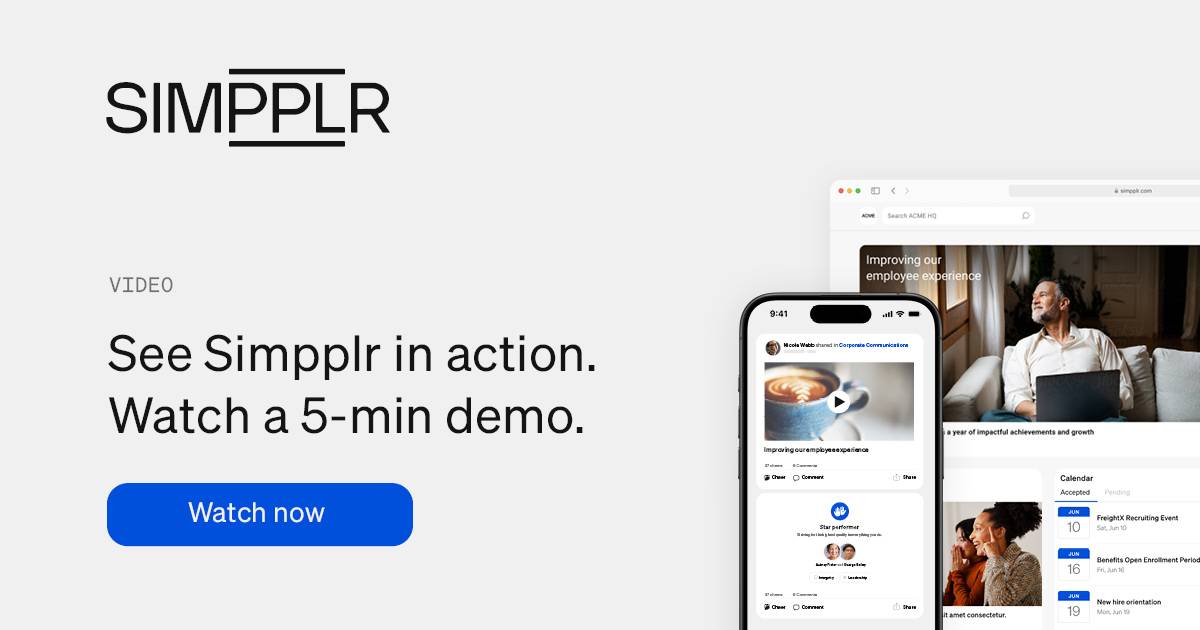 Simpplr 5-min intranet demo