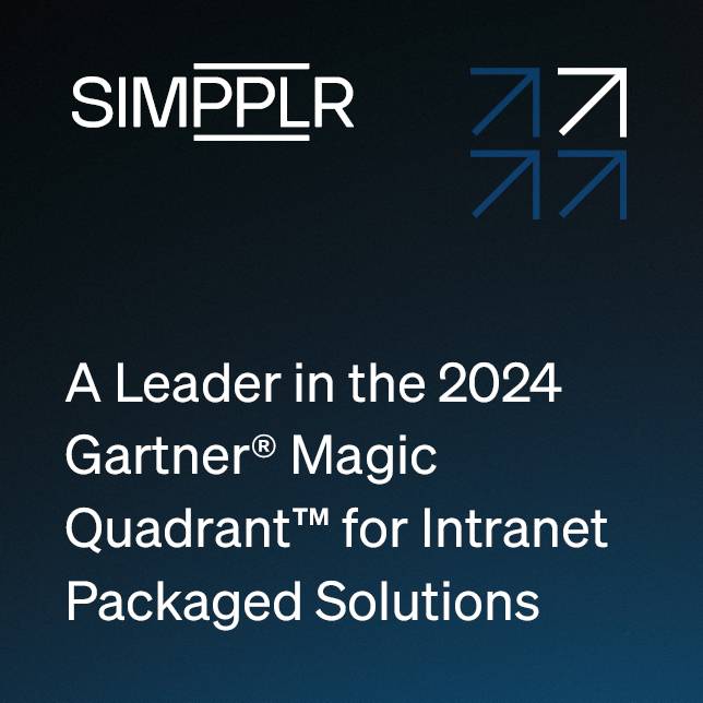 Simpplr Named a Leader in the 2024 Gartner® Magic Quadrant™ for Intranet Packaged Solutions